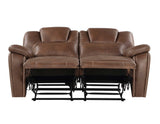 Rudger Chestnut Manual Reclining Loveseat by Steve Silver at Eve Furniture