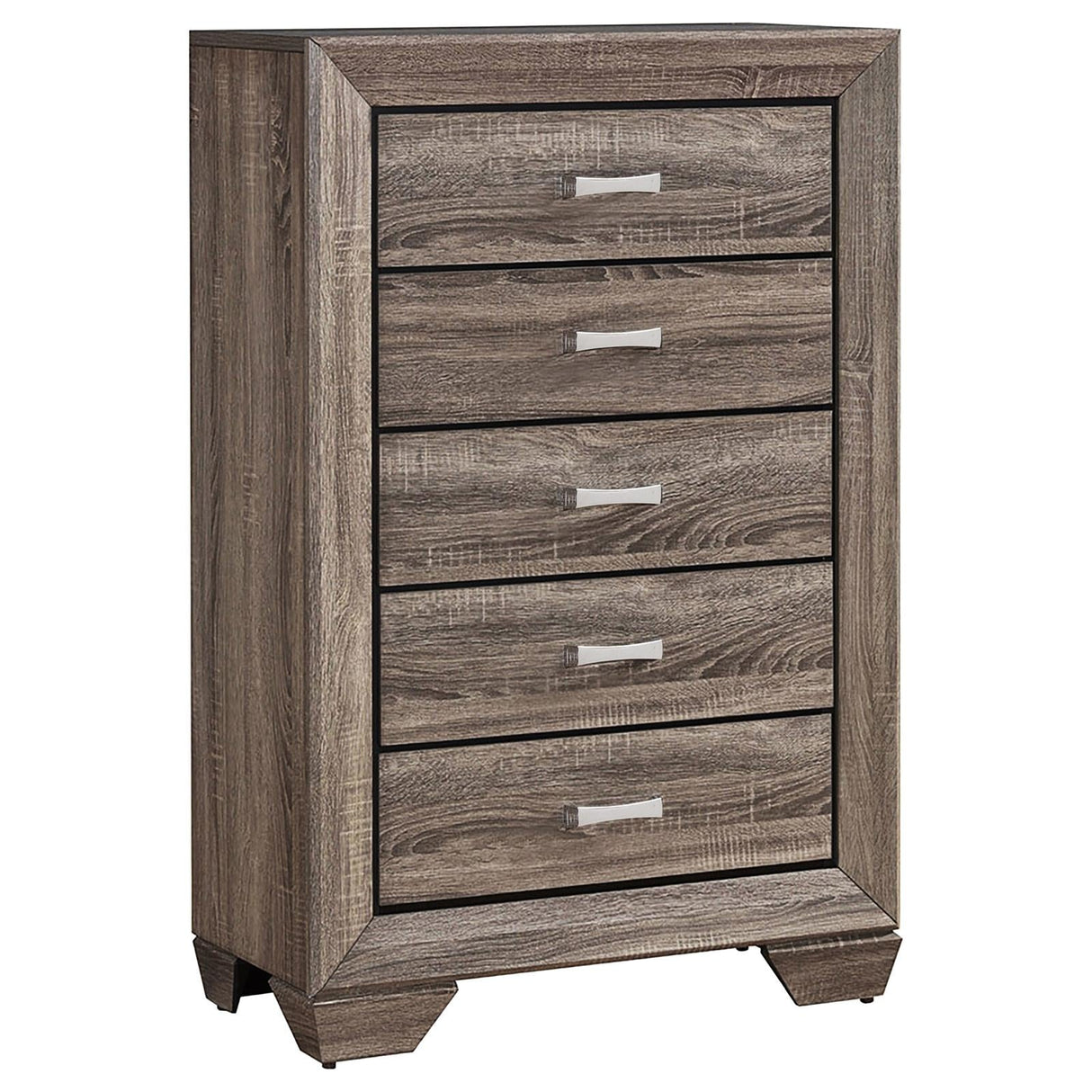 Kauffman Washed Taupe 5-Drawer Chest