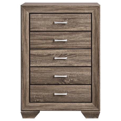 Kauffman Washed Taupe 5-Drawer Chest