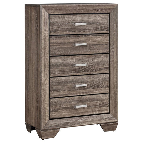 Kauffman 5-Piece Eastern King Bedroom Set with High Straight Headboard by Coaster at Eve Furniture