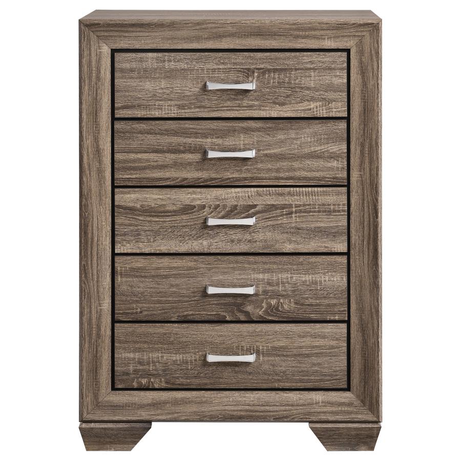 Kauffman 5-Piece Eastern King Bedroom Set with High Straight Headboard by Coaster at Eve Furniture