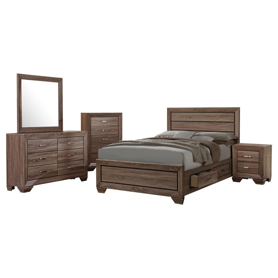 Kauffman 5-Piece Eastern King Bedroom Set with High Straight Headboard by Coaster at Eve Furniture
