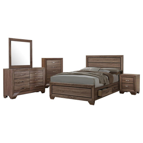 Kauffman 5-Piece Eastern King Bedroom Set with High Straight Headboard by Coaster at Eve Furniture