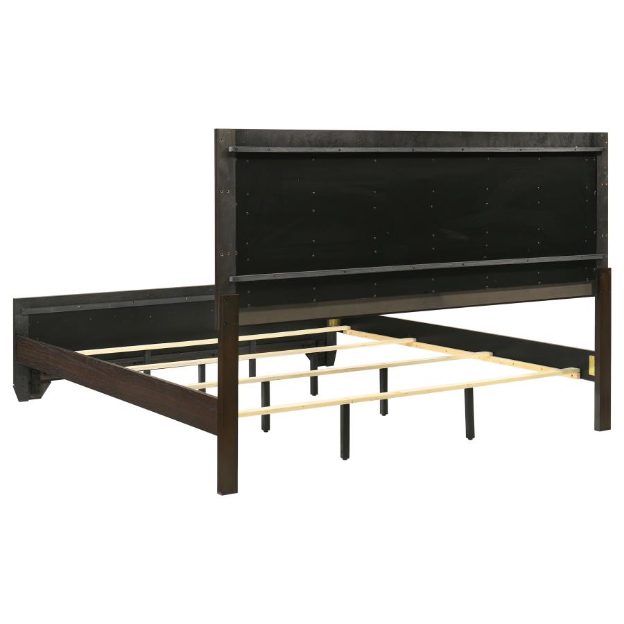 Kauffman 5-Piece Eastern King Bedroom Set with High Straight Headboard by Coaster at Eve Furniture