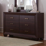 Kauffman Dark Cocoa 6-Drawer Dresser