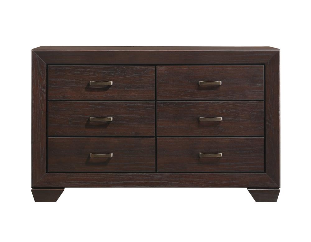 Kauffman Dark Cocoa 6-Drawer Dresser