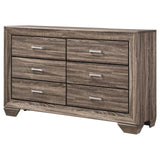 Kauffman Washed Taupe 6-Drawer Dresser