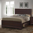 Kauffman California King Storage Bed Dark Cocoa by Coaster at Eve Furniture