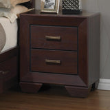 Kauffman Dark Cocoa 2-Drawer Nightstand by Coaster at Eve Furniture