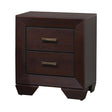Kauffman Dark Cocoa 2-Drawer Nightstand by Coaster at Eve Furniture
