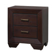 Kauffman Dark Cocoa 2-Drawer Nightstand by Coaster at Eve Furniture