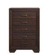 Kauffman Dark Cocoa 5-Drawer Chest by Coaster at Eve Furniture