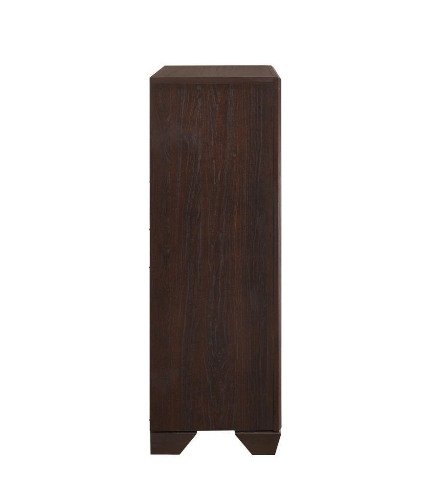 Kauffman Dark Cocoa 5-Drawer Chest by Coaster at Eve Furniture