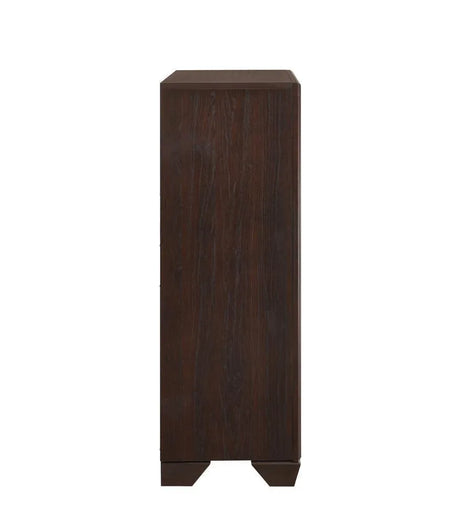 Kauffman Dark Cocoa 5-Drawer Chest by Coaster at Eve Furniture