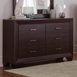 Kauffman Dark Cocoa 6-Drawer Dresser by Coaster at Eve Furniture