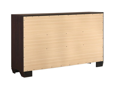 Kauffman Dark Cocoa 6-Drawer Dresser by Coaster at Eve Furniture