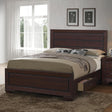Kauffman Dark Cocoa Eastern King Storage Bed by Coaster at Eve Furniture