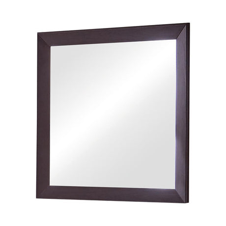 Kauffman Dark Cocoa Rectangular Mirror by Coaster at Eve Furniture