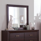 Kauffman Dark Cocoa Rectangular Mirror by Coaster at Eve Furniture