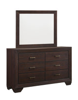 Kauffman Dark Cocoa Rectangular Mirror by Coaster at Eve Furniture