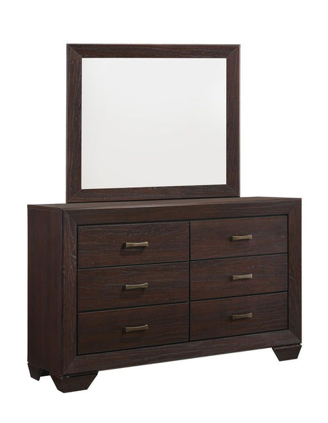 Kauffman Dark Cocoa Rectangular Mirror by Coaster at Eve Furniture