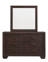 Kauffman Dark Cocoa Rectangular Mirror by Coaster at Eve Furniture