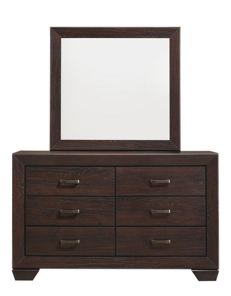 Kauffman Dark Cocoa Rectangular Mirror by Coaster at Eve Furniture