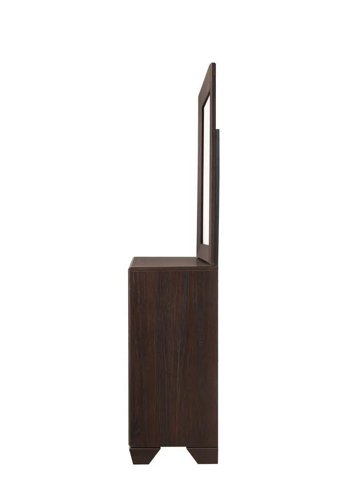 Kauffman Dark Cocoa Rectangular Mirror by Coaster at Eve Furniture