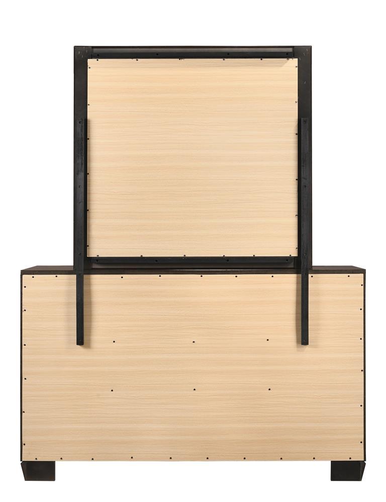 Kauffman Dark Cocoa Rectangular Mirror by Coaster at Eve Furniture