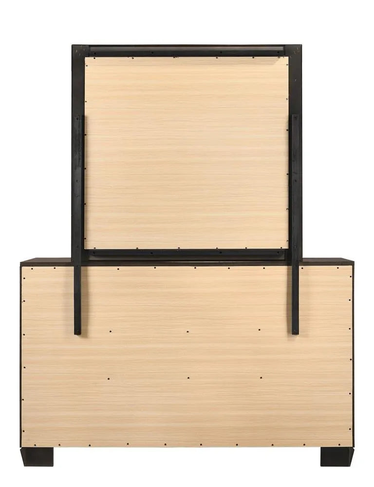 Kauffman Dark Cocoa Rectangular Mirror by Coaster at Eve Furniture