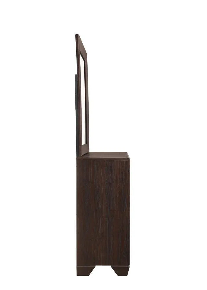 Kauffman Dark Cocoa Rectangular Mirror by Coaster at Eve Furniture