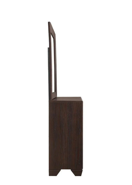Kauffman Dark Cocoa Rectangular Mirror by Coaster at Eve Furniture
