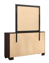 Kauffman Dark Cocoa Rectangular Mirror by Coaster at Eve Furniture