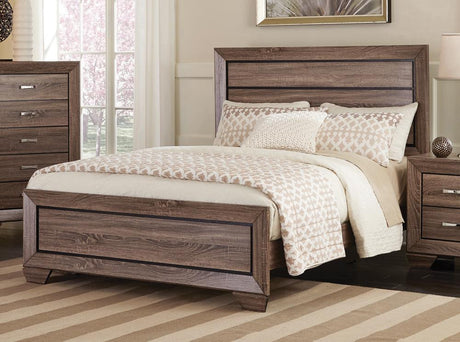 Kauffman Eastern King Panel Bed Washed Taupe