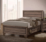 Kauffman Eastern King Storage Bed Washed Taupe