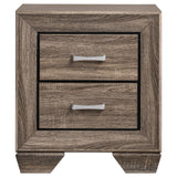 Kauffman Washed Taupe 2-Drawer Nightstand by Coaster at Eve Furniture