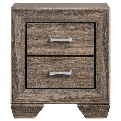 Kauffman Washed Taupe 2-Drawer Nightstand by Coaster at Eve Furniture
