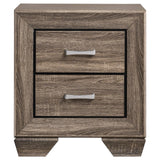 Kauffman Washed Taupe 2-Drawer Nightstand by Coaster at Eve Furniture