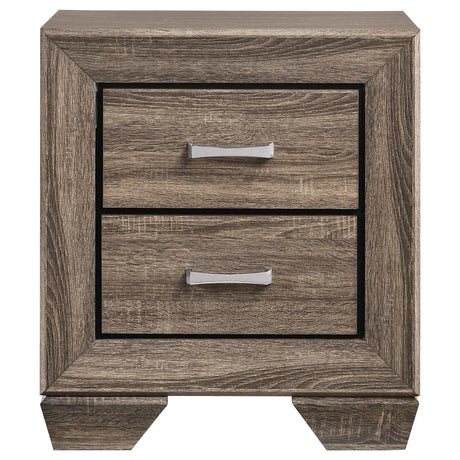 Kauffman Washed Taupe 2-Drawer Nightstand by Coaster at Eve Furniture