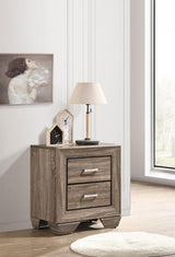 Kauffman Washed Taupe 2-Drawer Nightstand by Coaster at Eve Furniture