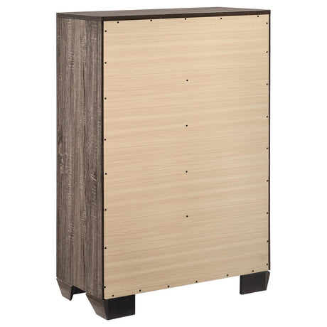Kauffman Washed Taupe 5-Drawer Chest by Coaster at Eve Furniture