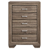 Kauffman Washed Taupe 5-Drawer Chest by Coaster at Eve Furniture