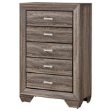 Kauffman Washed Taupe 5-Drawer Chest by Coaster at Eve Furniture