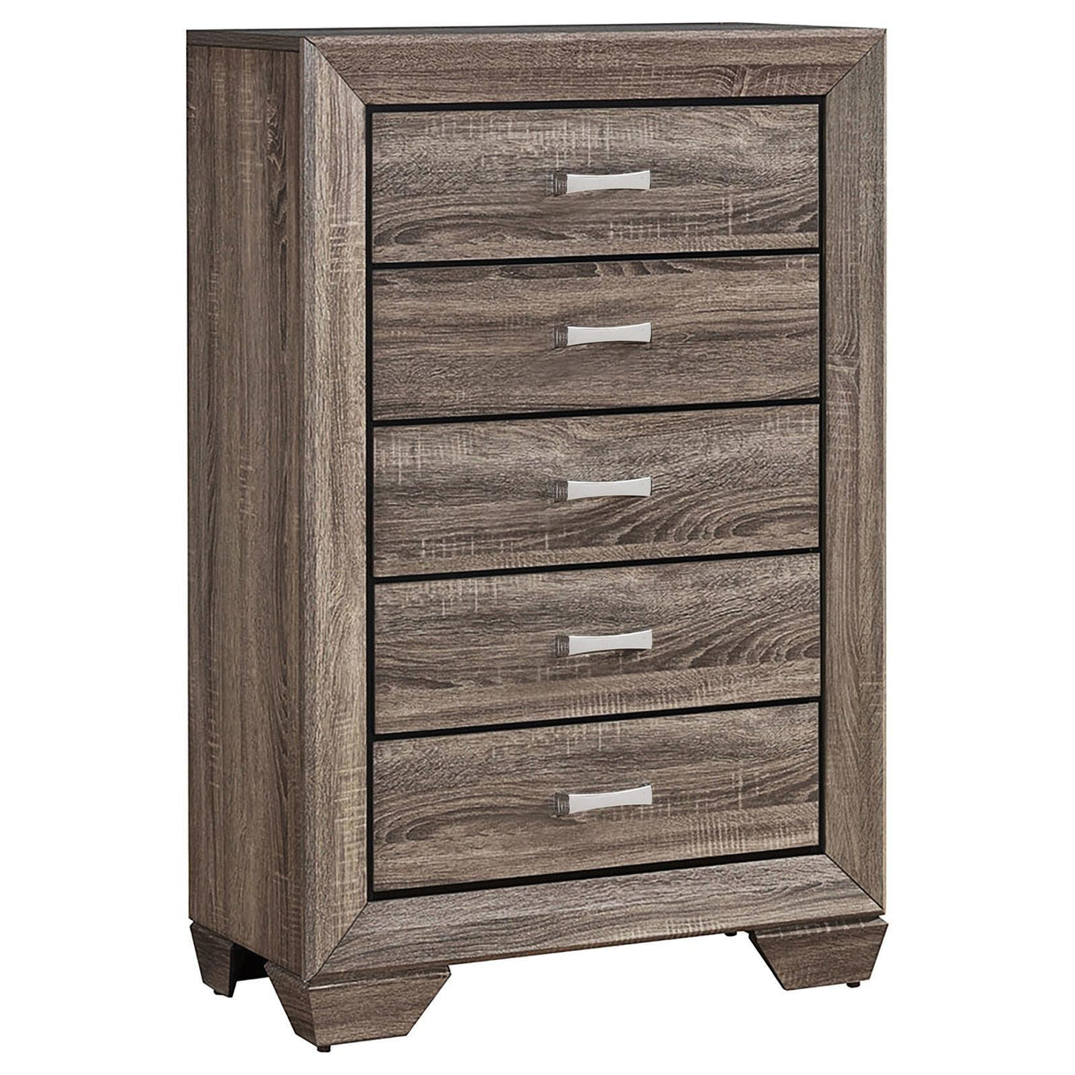 Kauffman Washed Taupe 5-Drawer Chest by Coaster at Eve Furniture