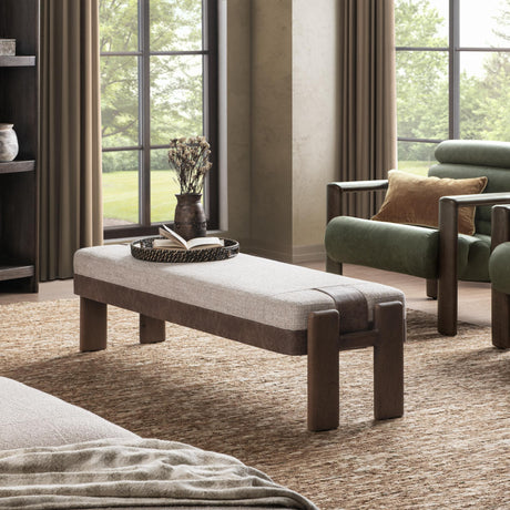 Kava Cocoa Latte Accent Bench by Classic Home at Eve Furniture