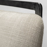 Kavalan 33.5" Total Height Beige Upholstered Seat Gray Metal Frame Counter Stool by Mercana at Eve Furniture