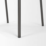 Kavalan 37.5" Total Height Ebony Leather Seat Black Metal Frame Bar Stool by Mercana at Eve Furniture