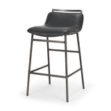 Kavalan Backless 33.5in Seat Counter Stool | Chocolate Leather by Mercana at Eve Furniture