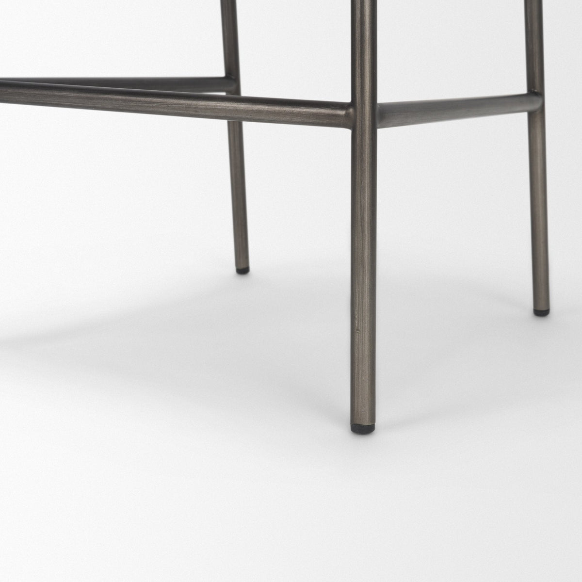 Kavalan Backless 33.5in Seat Counter Stool | Tan Leather w/ Gunmetal by Mercana at Eve Furniture