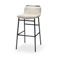 Kavalan Beige Upholstered Seat Gray Metal Frame Bar Stool by Mercana at Eve Furniture